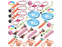 Sweetypet 30er-Set bunte Hundespielzeuge aus Baumwolle zum Kauen und Toben