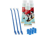 Sweetypet 4in1-Zahnpflege-Set f. Hunde: Zahnpasta, Zahn & Fingerbürsten,3er-Set