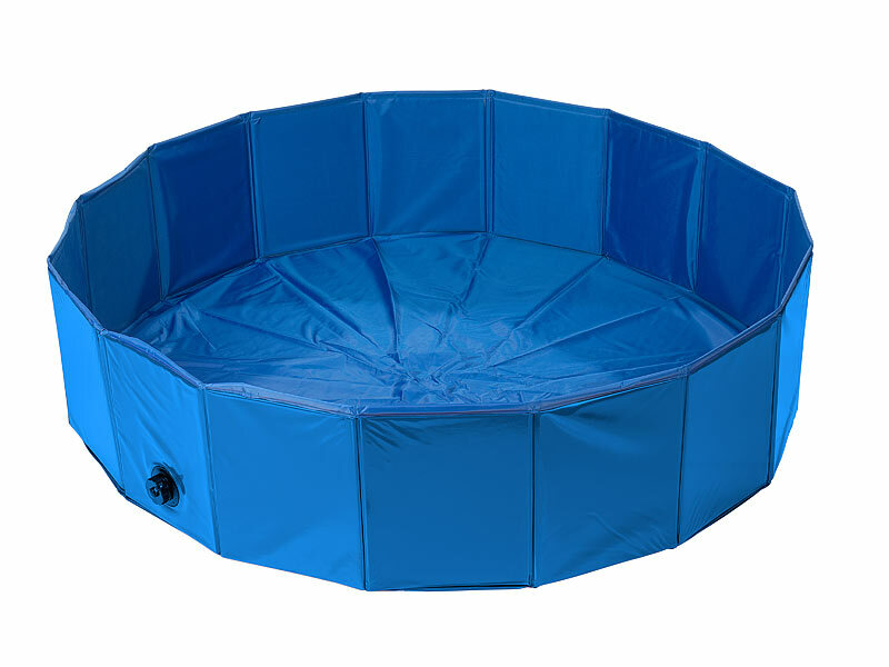 120x30 Faltbarer Sweetypet cm, Boden, mit blau XL-Hundepool rutschfestem